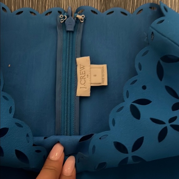 J. Crew Blue Buttoned Embellished Sheath Dress - Picture 3 of 9